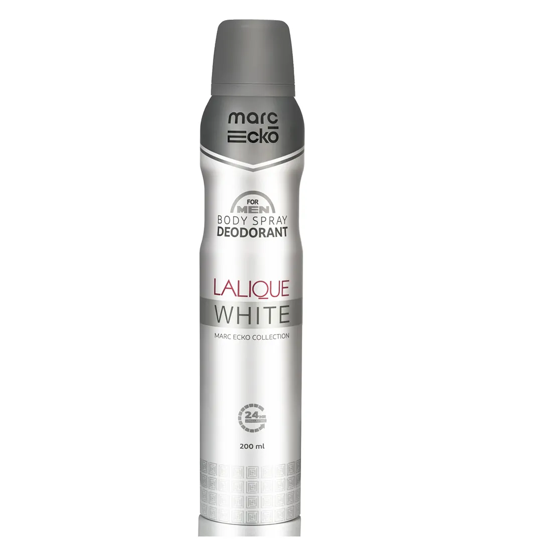 اسپری بدن مردانه مارک اکو مدل لالیک وایت LALIQUE WHITE حجم 200 میل marc ecko
