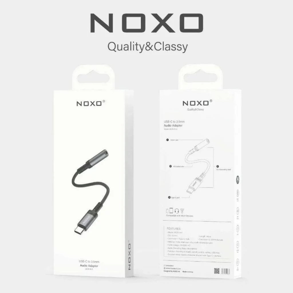 مبدل USB-C به جک 3.5 میلی متری نوکسو مدل JACK-N-2 |طول 1.4متر — تصویر ۳