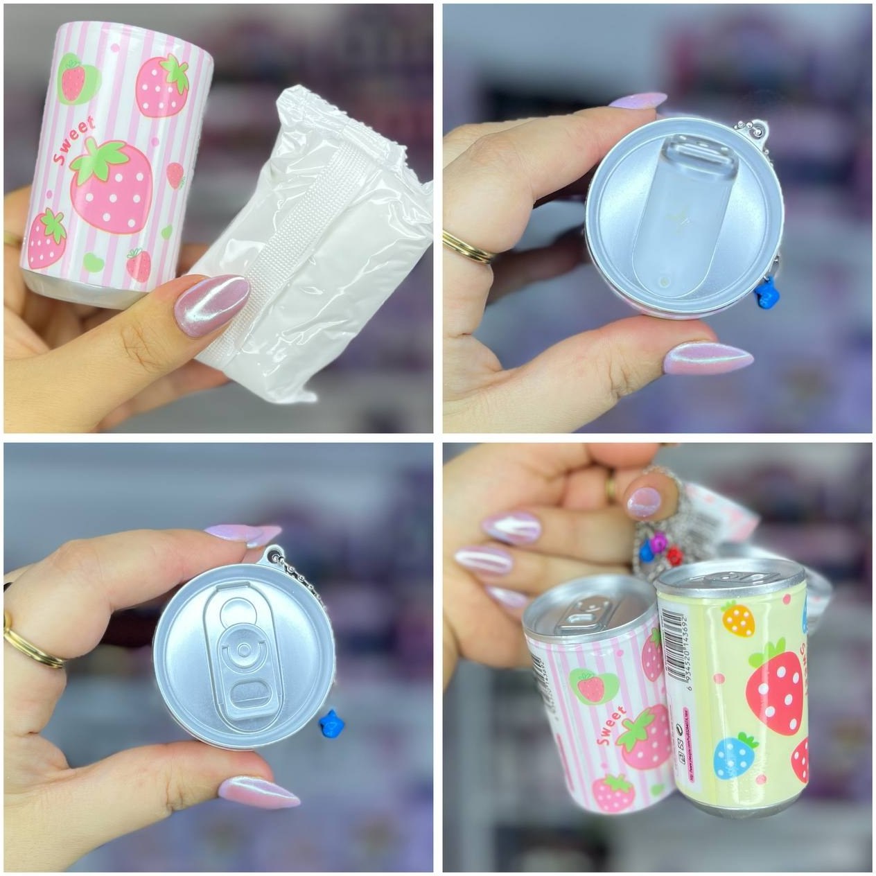 دستمال مرطوب قوطی فانتزی توت فرنگی ا Strawberry Fancy Can Wet Wipes — تصویر ۳