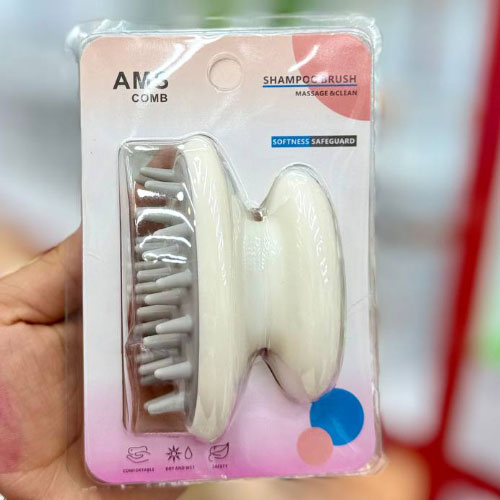 ماساژور سر سیلیکونی سرشور جعبه دار ا Yiida scalp massager hairbrush — تصویر ۶
