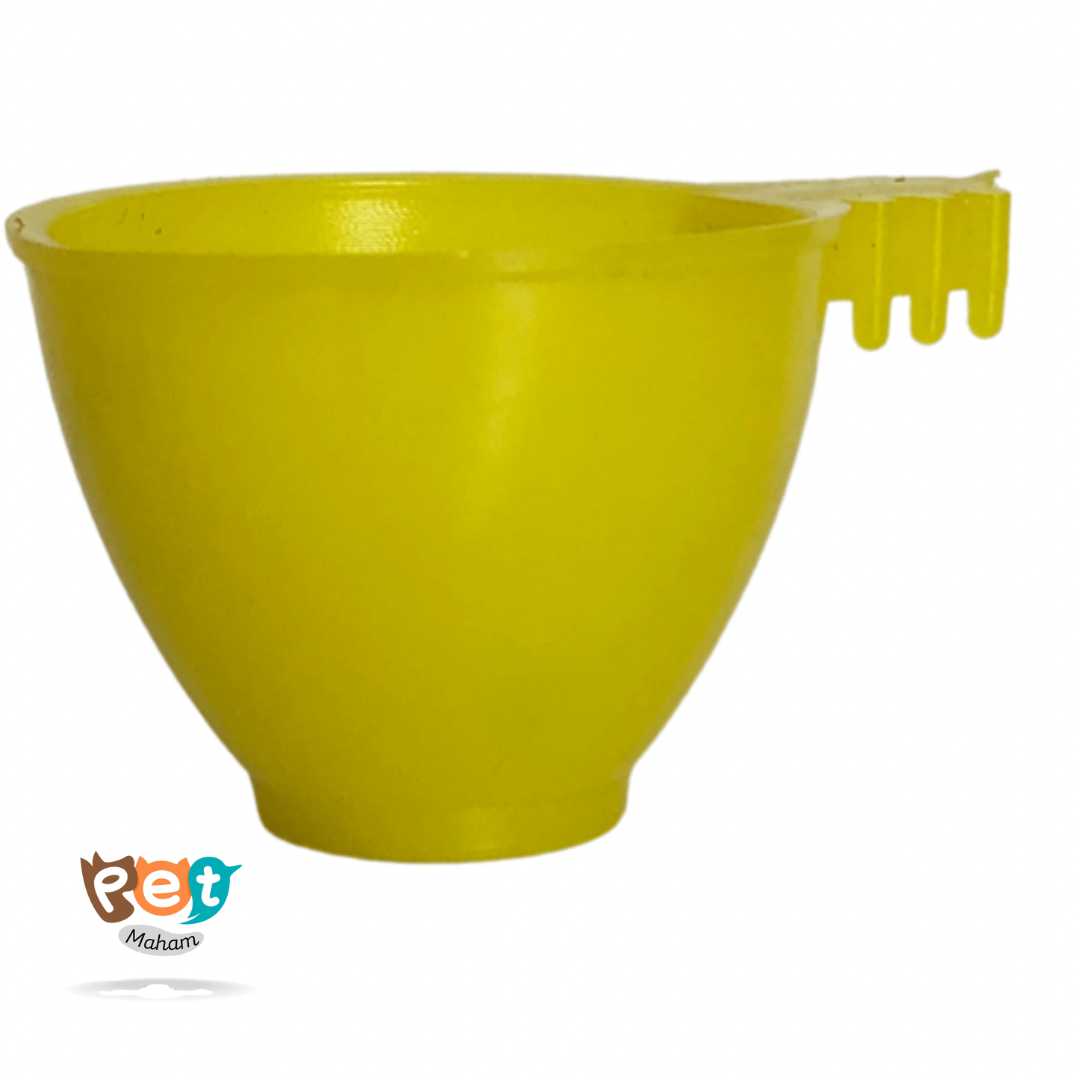 مینی ظرف پرندگان مدل تخم مرغ خوری پلاستیکی کد 1027