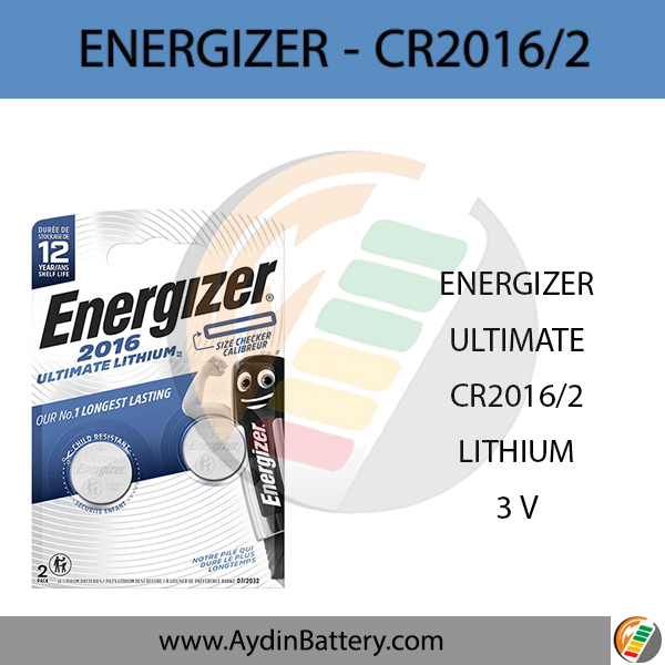 باتری سکه ای لیتیومی انرجایزر ENERGIZER-UTIMATE CR2016 B2 — تصویر ۲
