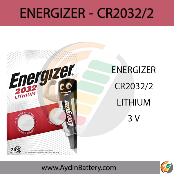 باتری سکه ای لیتیومی انرجایزر ENERGIZER-CR2032 B2 — تصویر ۲