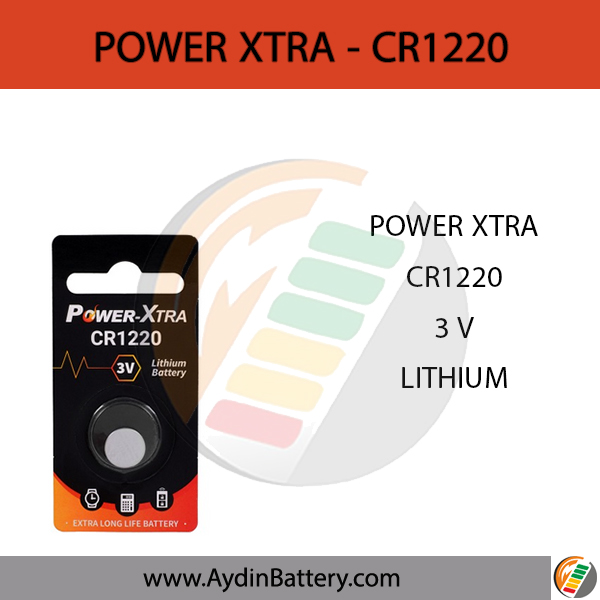 باتری لیتیومی سکه ای پاوراکسترا POWERXTRA-CR1220 — تصویر ۲