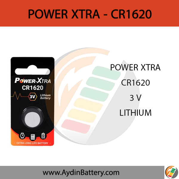 باتری لیتیومی سکه ای پاوراکسترا POWERXTRA-CR1620 — تصویر ۲