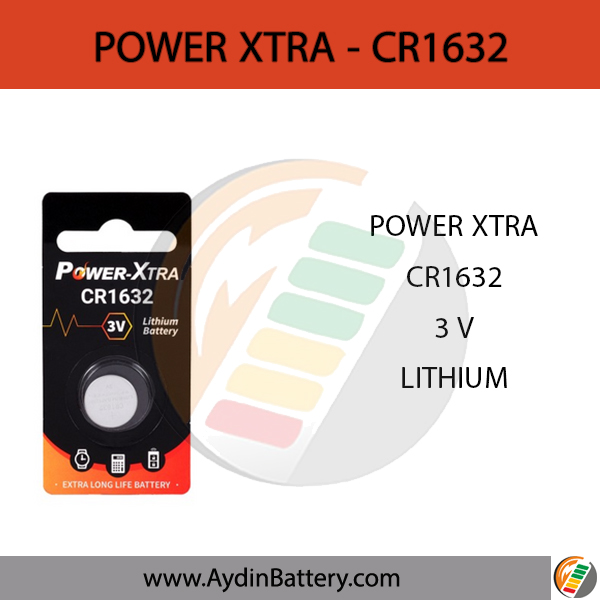 باتری لیتیومی سکه ای پاوراکسترا POWERXTRA-CR1632 — تصویر ۲