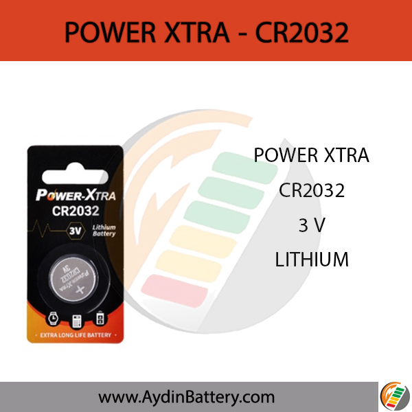 باتری لیتیومی سکه ای پاوراکسترا POWERXTRA-CR2032 — تصویر ۲