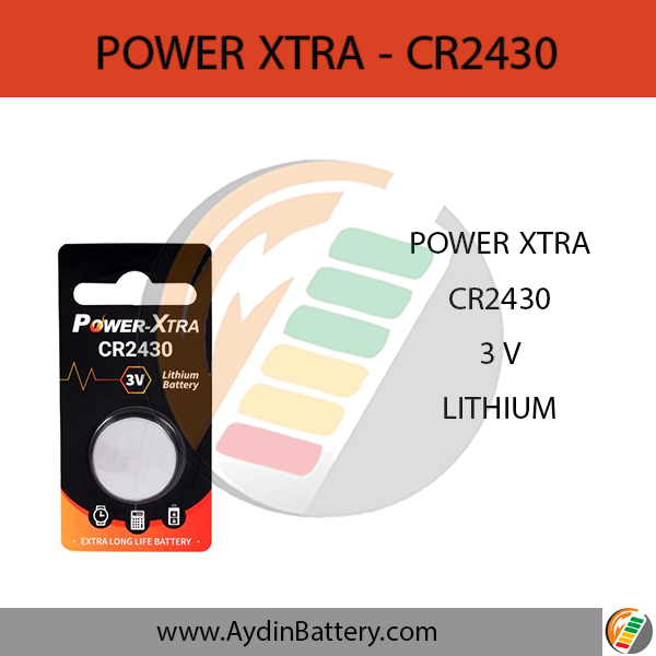 باتری لیتیومی سکه ای پاوراکسترا POWERXTRA-CR2430 — تصویر ۲