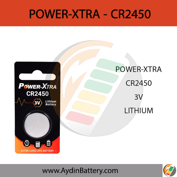 باتری لیتیومی سکه ای پاوراکسترا POWERXTRA-CR2450 — تصویر ۲