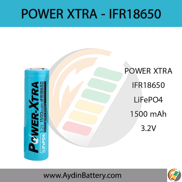 باتری لیتیومی قابل شارژ پاوراکسترا POWER XTRA 18650-1500 MAH — تصویر ۲