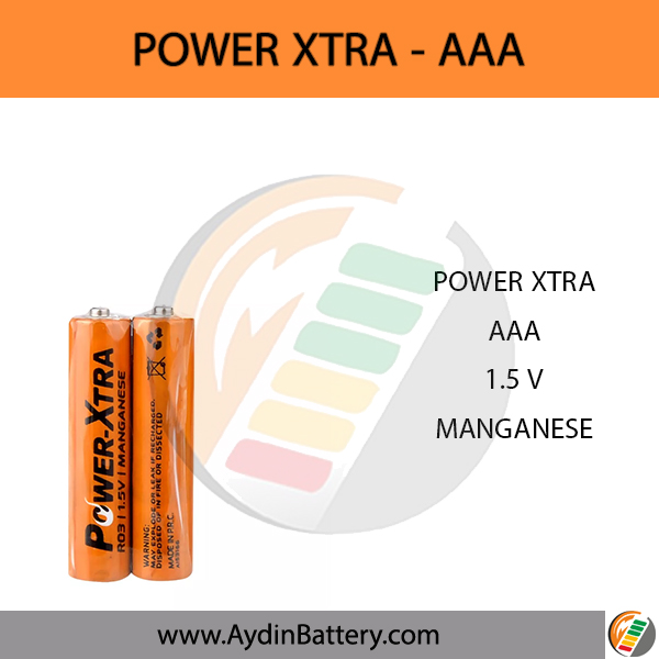 باتری نیم قلمی پاوراکسترا POWERXTRA-AAA2 — تصویر ۲