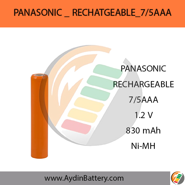باتری قابل شارژ پاناسونیک PANASONIC-7/5AAA- 830mAh — تصویر ۲