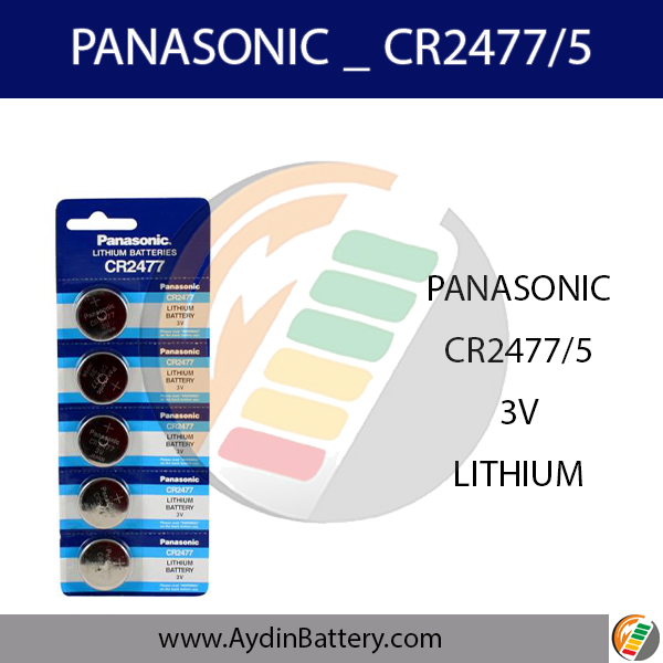 باتری سکه ای لیتیومی پاناسونیک PANASONIC-CR2477B5 — تصویر ۲