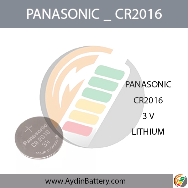 باتری سکه ای لیتیومی پاناسونیک PANASONIC-CR2016 — تصویر ۲