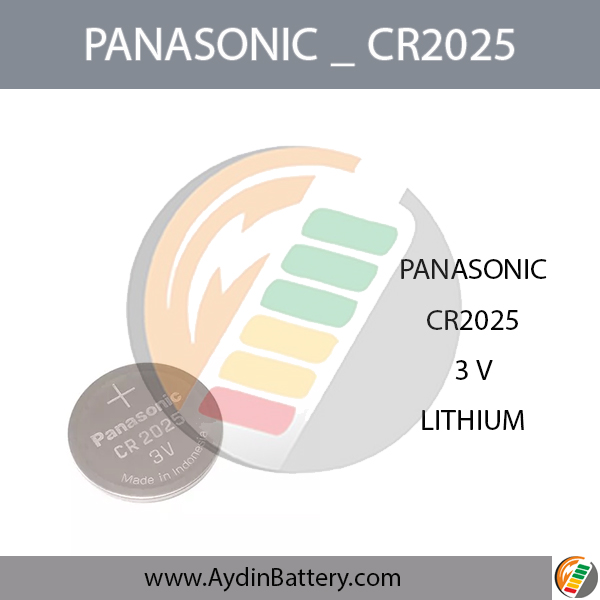 باتری سکه ای لیتیومی پاناسونیک PANASONIC-CR2025 — تصویر ۲