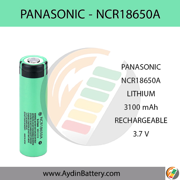 باتری قابل شارژ لیتیوم یون پاناسونیک PANASONIC NCR18650A _ 3100mAh — تصویر ۲