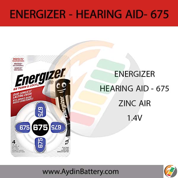 باتری سمعکی انرجایزر ENERGIZER- HEARING AID 675 — تصویر ۲