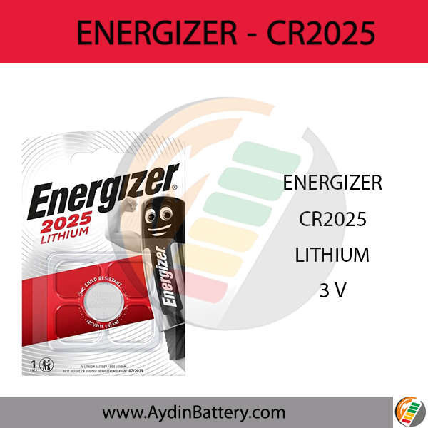 باتری سکه ای لیتیومی انرجایزر ENERGIZER-CR2025 B1 — تصویر ۲
