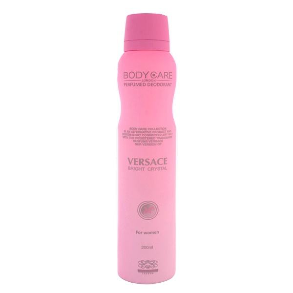 اسپری خوشبو کننده بدن زنانه بادی کر مدل Versace Bright Crystal حجم 200 میلی لیتر