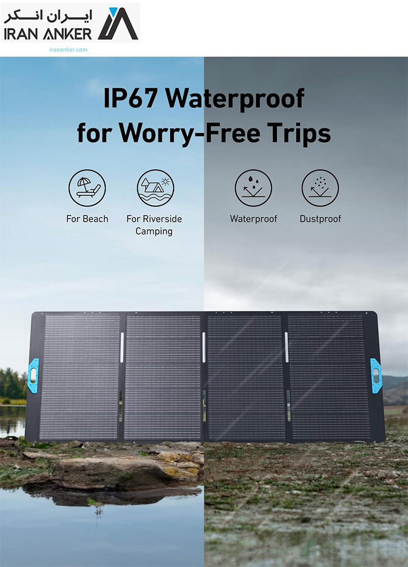 صفحه شارژ خورشیدی انکر Anker SOLIX PS400 Solar Panel 400W مدل A2437 — تصویر ۳