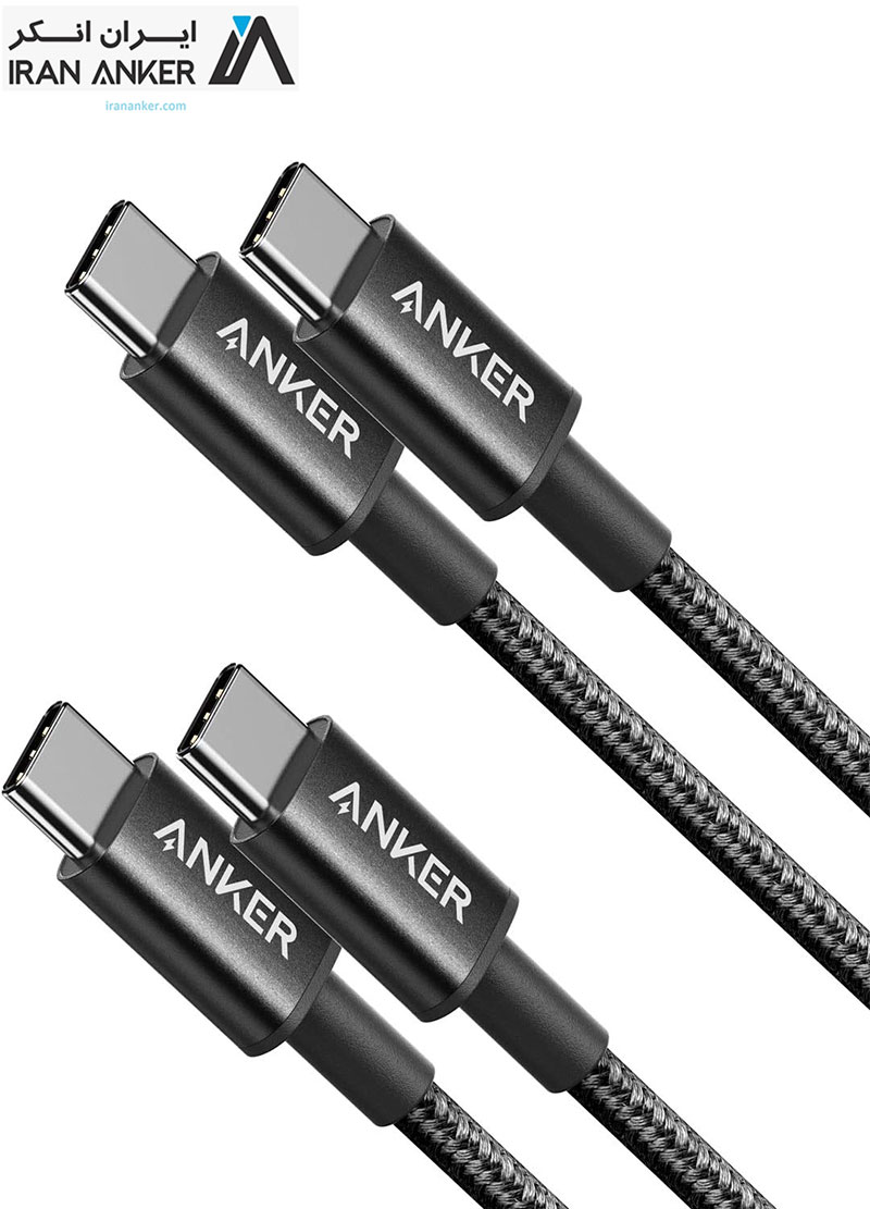 کابل تایپ-سی انکر Anker USB-C to USB-C Cable Type-C 60W Fast Charging Cable 1M مدل A8752