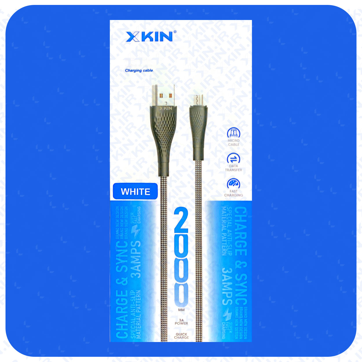 کابل شارژ USB به MICRO ایکس کین مدل XK-X215 طول 2 متر قابلیت انتقال فایل — تصویر ۲
