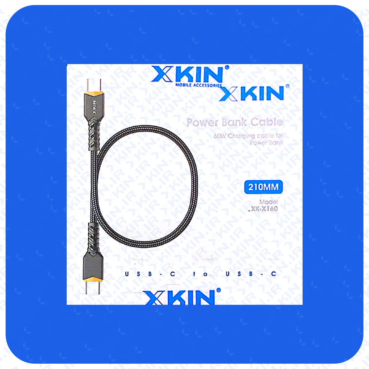 کابل شارژ USB-C به USB-C ایکس کین مدل XK-X160 — تصویر ۲