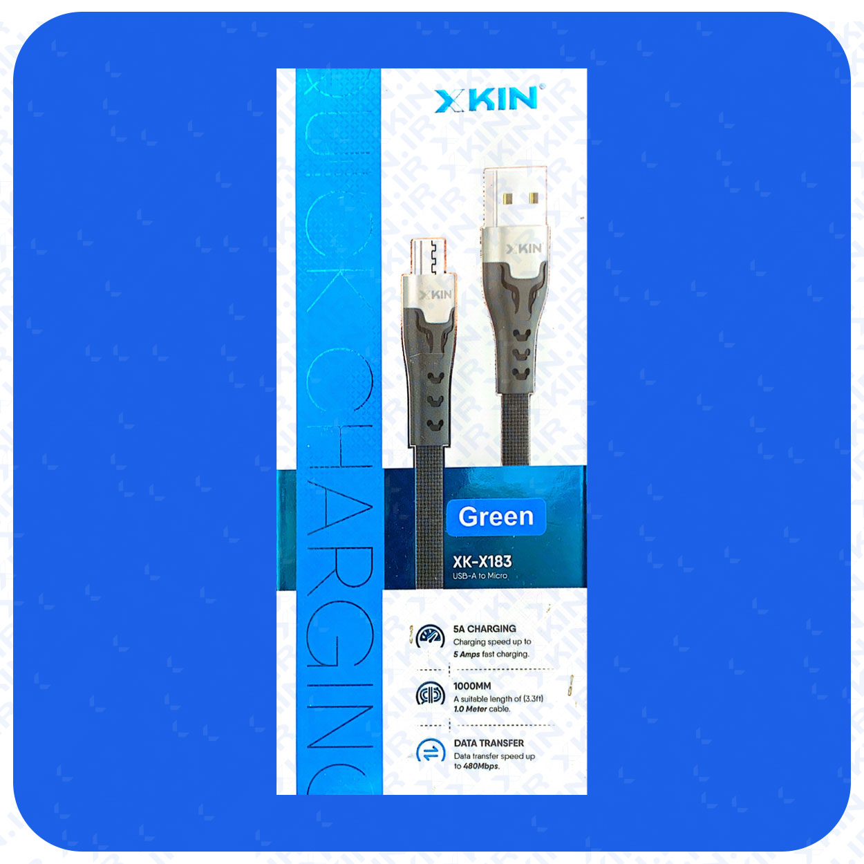 کابل شارژ USB به MICRO ایکس کین مدل XK-X183 طول 1 متر قابلیت انتقال فایل — تصویر ۲