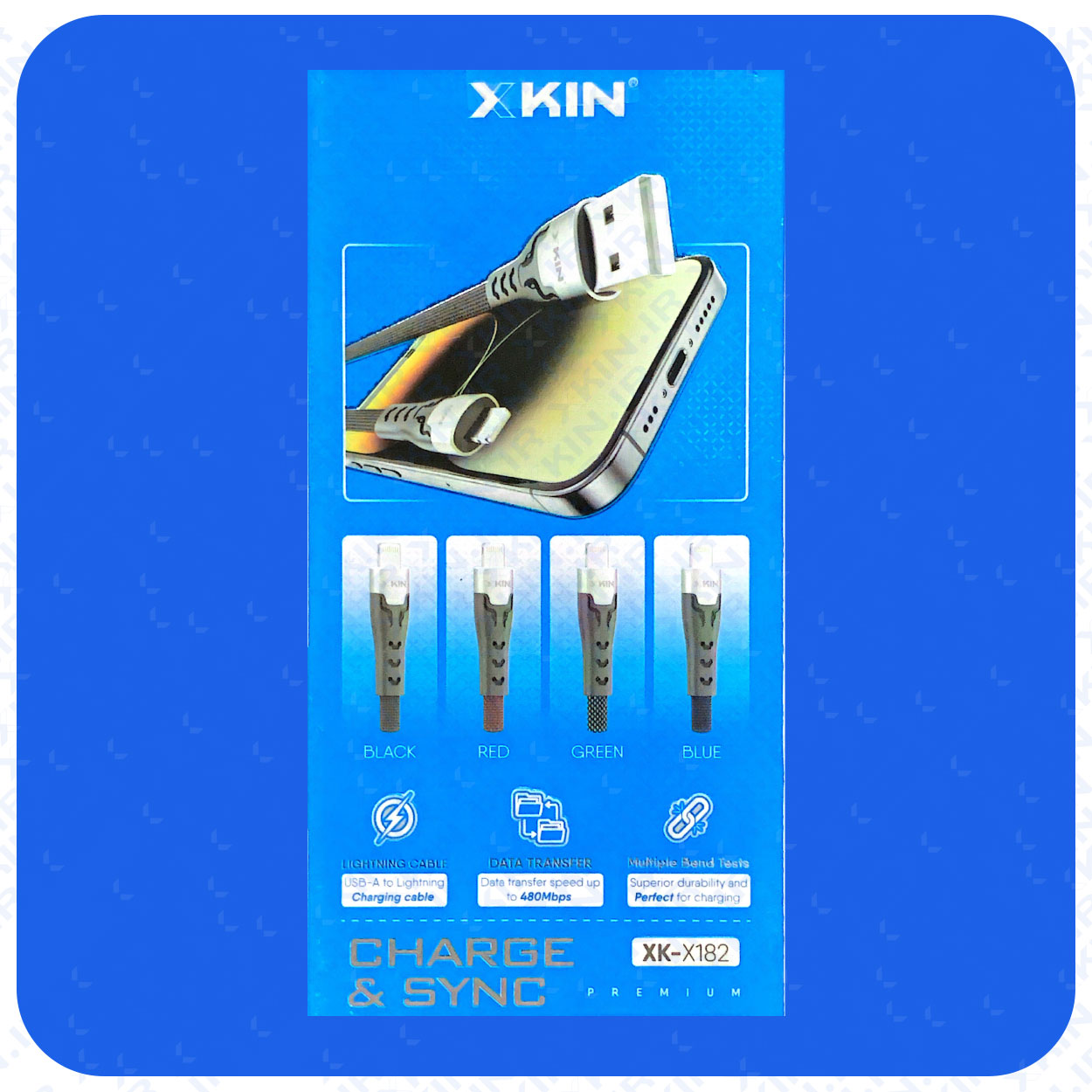 کابل شارژ USB به USB-C ایکس کین مدل XK-X182 طول 1 متر قابلیت انتقال فایل — تصویر ۳