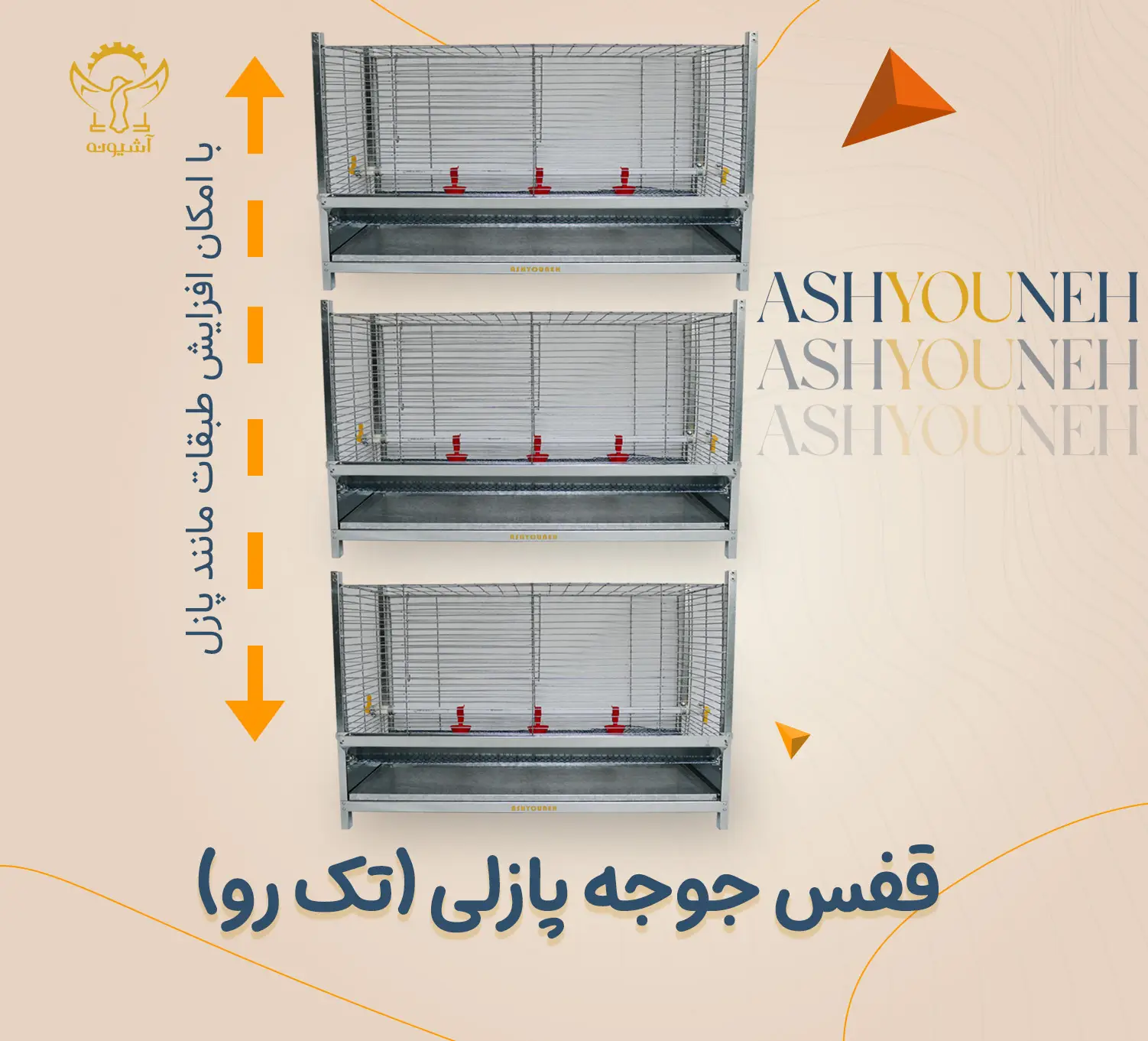 قفس جوجه پازلی تک رو (خانگی) — تصویر ۲