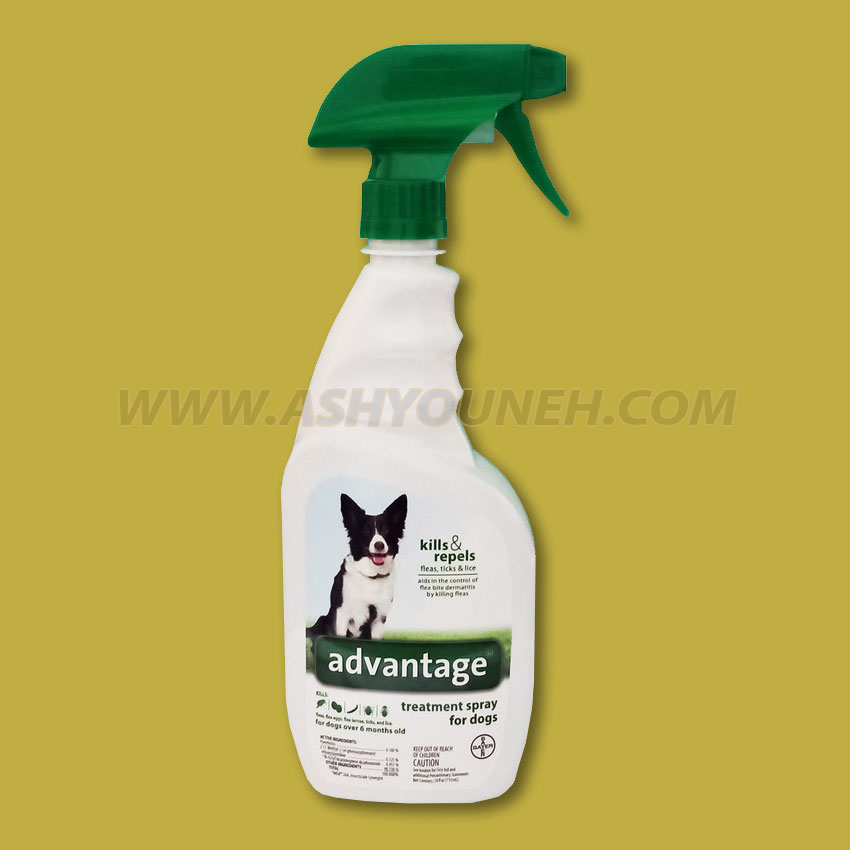 اسپری ضد کک و کنه بایر مدل Advantage، مخصوص سگ و گربه، ۷۱۰ میلی لیتر