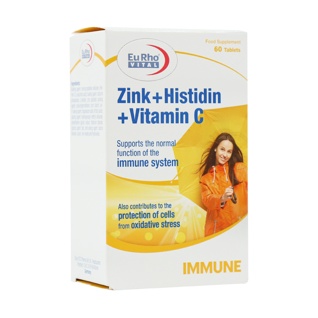 قرص زینک هیستیدین ویتامین C یوروویتال (60عدد)