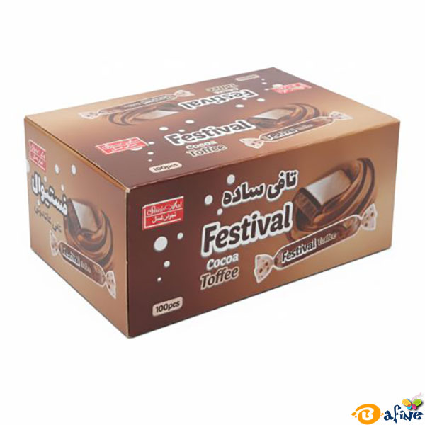 تافی مدادی فستیوال شیرین عسل طعم کاکائو بسته ۱۰۰ عددی — تصویر ۳