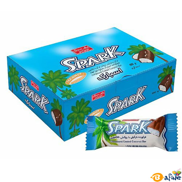 شکلات نارگیلی اسپارک شیرین عسل با روکش کاکائویی بسته ۸۰۰ گرمی