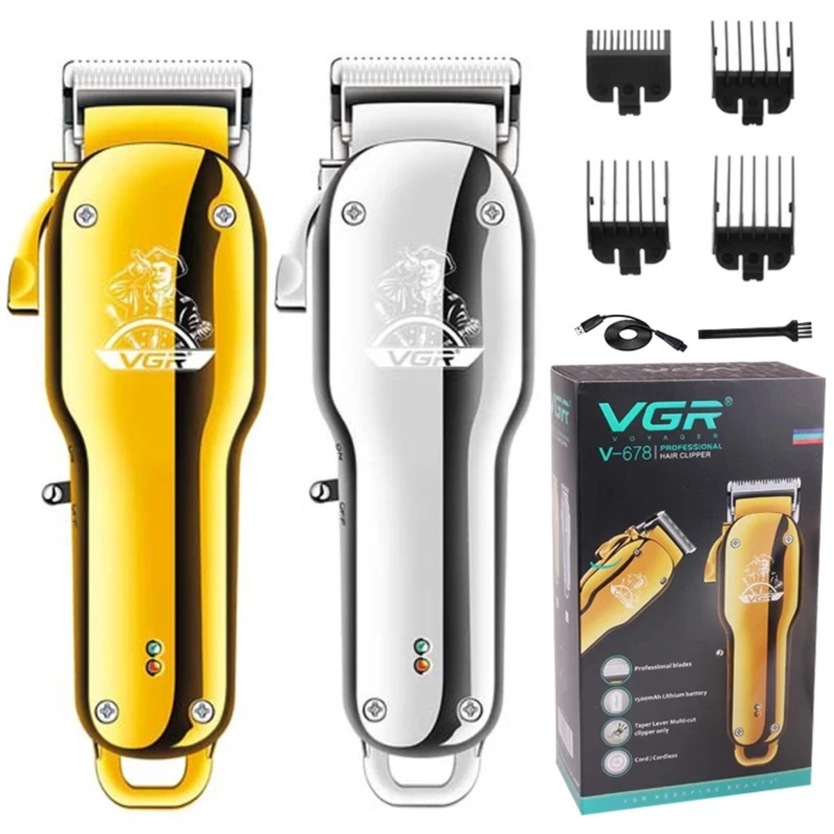 ماشین اصلاح موی سر و صورت وی جی ار مدل V-678 — تصویر ۵