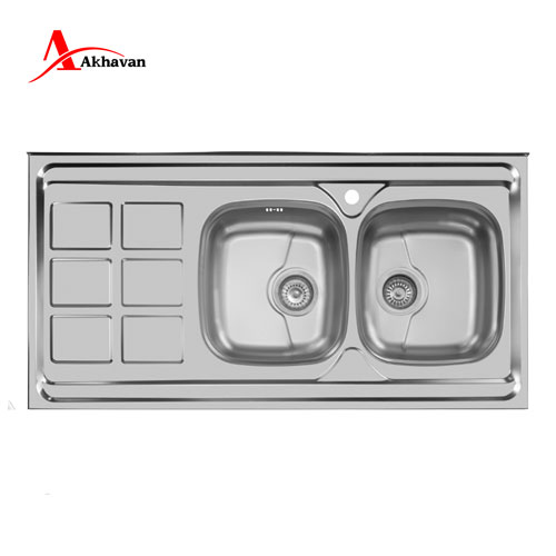 سینک ظرفشویی روکار کد 166SP اخوان — تصویر ۲