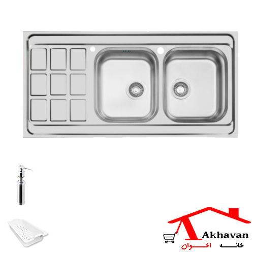 سینک ظرفشویی روکار کد 370 اخوان