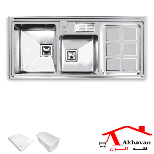 سینک ظرفشویی روکار کد 320S اخوان — تصویر ۲