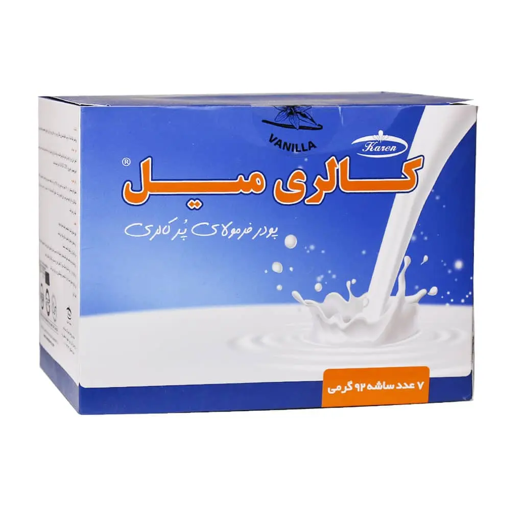 پودر کالری میل وزن 92 گرم با طعم وانیل کارن بسته 7 عددی