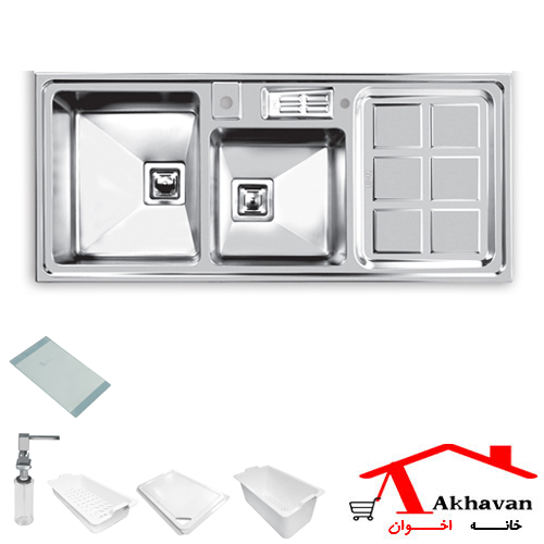 سینک ظرفشویی روکار کد 320 اخوان — تصویر ۲