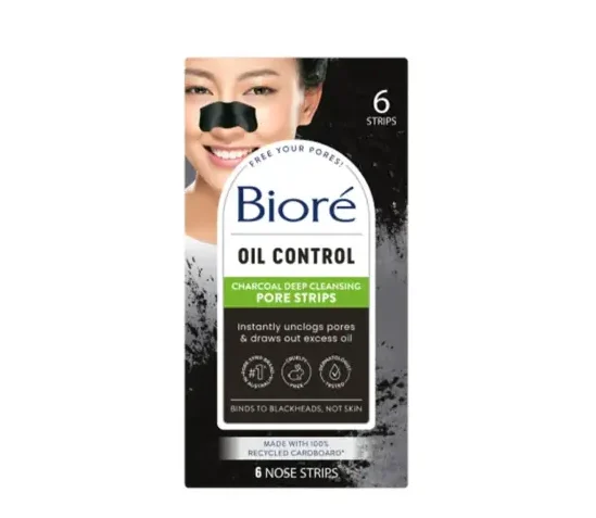 چسب بینی بیوره biore ژاپنی مدل ذغال Oil Control بسته 6 عددی — تصویر ۲