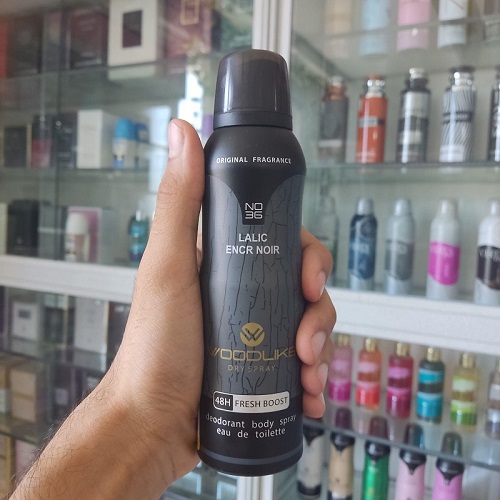 اسپری بدن وودلایک لالیک نویر (Lalique Noir) مردانه حجم 200 میل