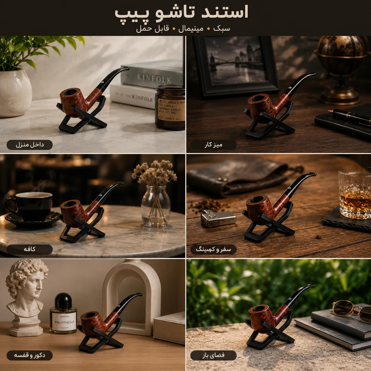 پایه نگهدارنده پیپ | استند تاشو پیپ — تصویر ۴