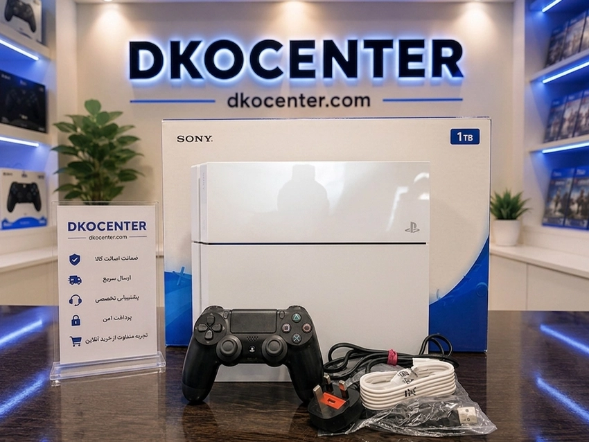 کنسول بازی سونی مدل Playstation 4 Fat ریجن اروپا کپی خور ظرفیت 1 ترابایت رنگ سفید
