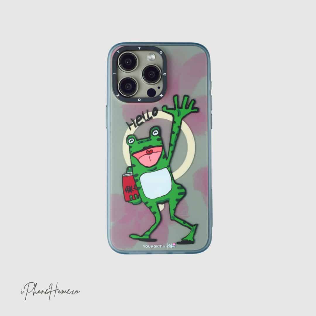 قاب یانگ کیت Hello Frog مناسب iPhone 14 Pro Max (8063)