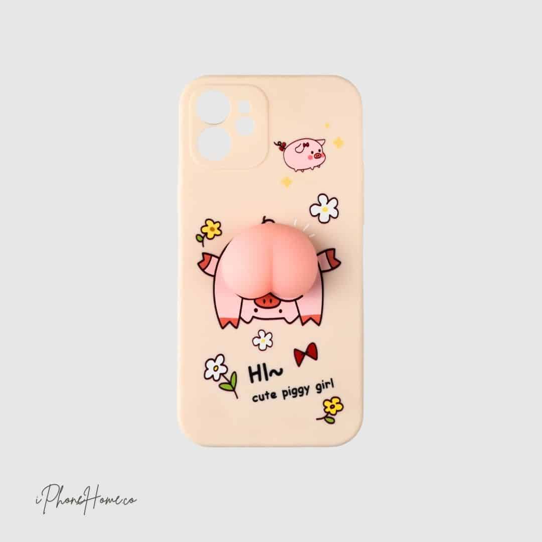 قاب فانتزی پروتزی cute piggy مناسب iPhone 12 (7892)