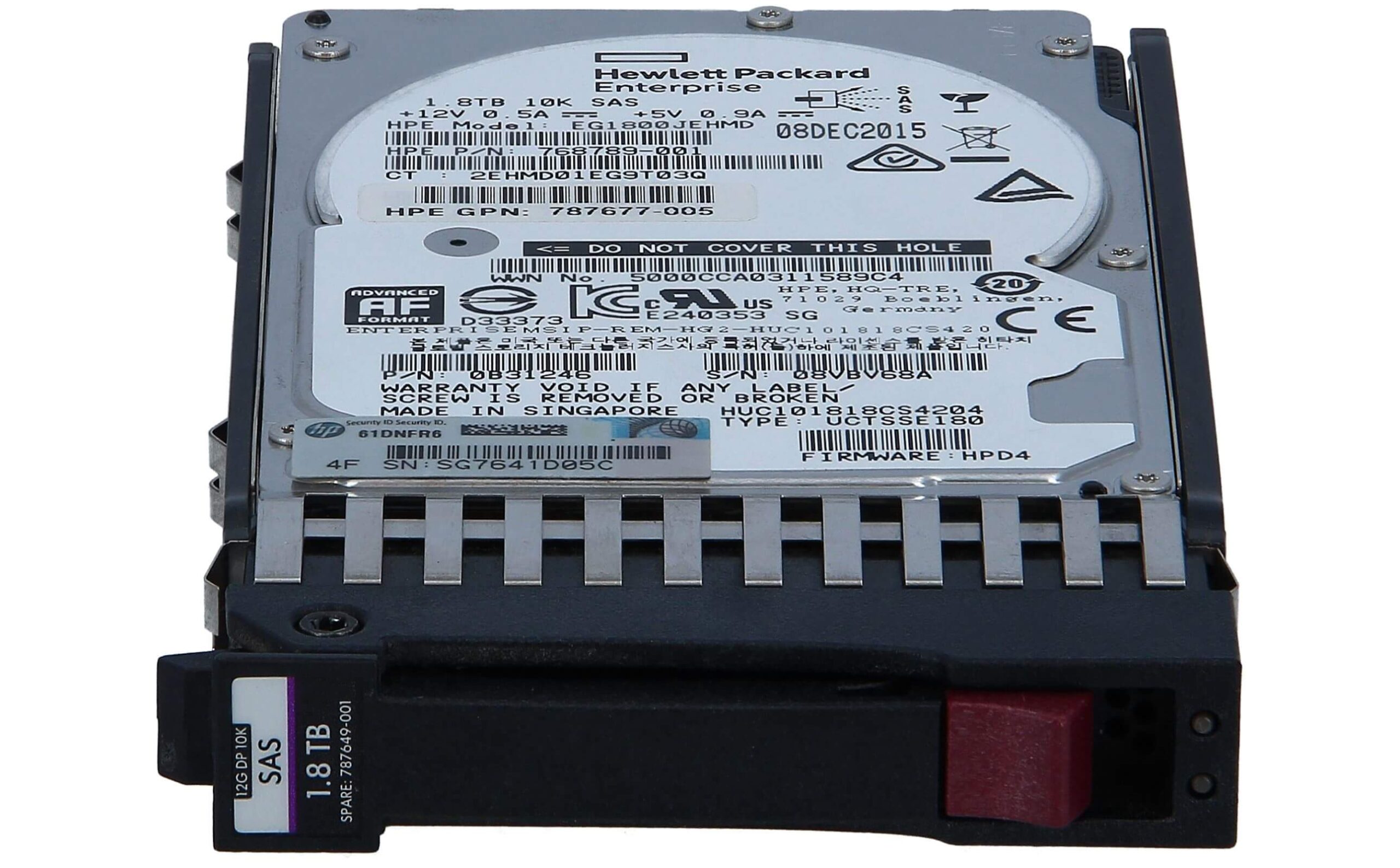 هارد سرور HP 1.8TB SAS 10K 12G SFF G7
