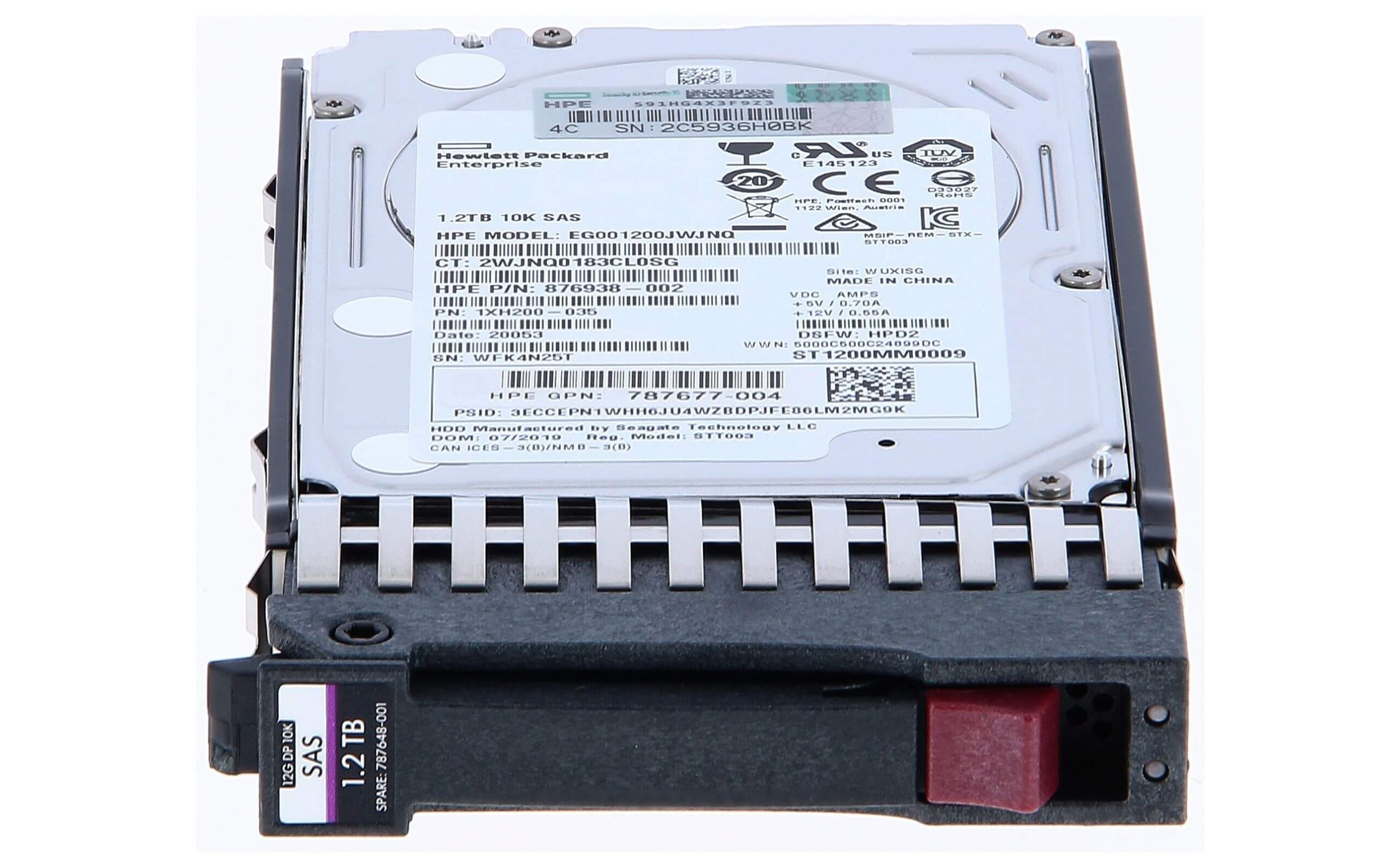 هارد سرور HP 1.2T SAS 10K 6G SFF G7