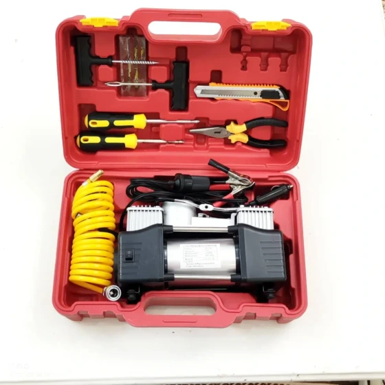 کیت کامل کمپرسور فندکی دو سیلندر توربو قرمز اصلی TURBO PM12V — تصویر ۳