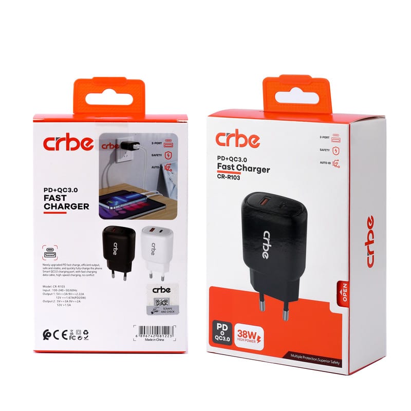 شارژر دیواری 38 وات کربی Crbe مدل CR R103 — تصویر ۵